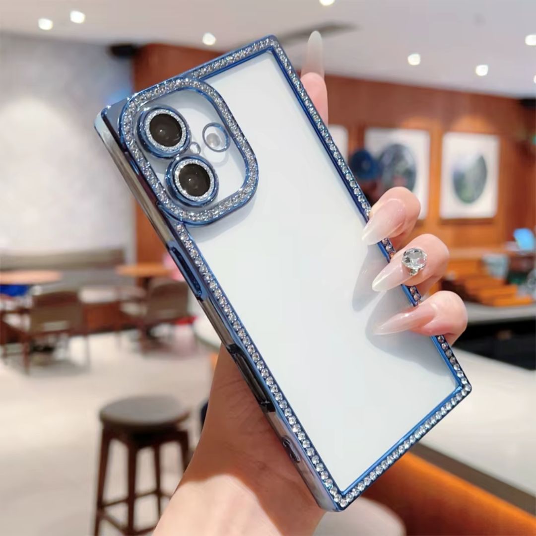 Funda iPhone Bordes Diamante con Brillos