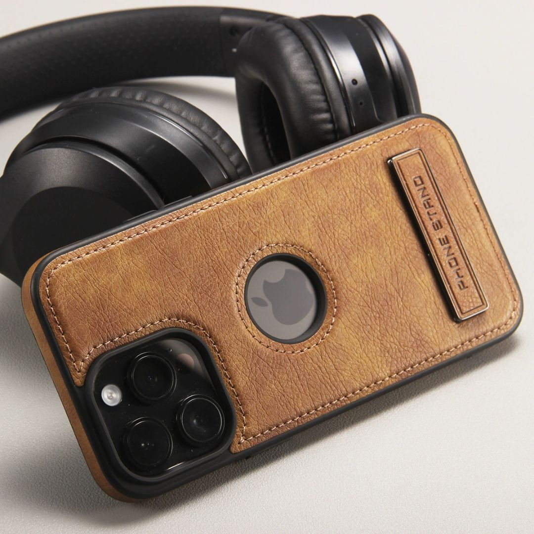 Funda iPhone de Piel con Logo Destacado
