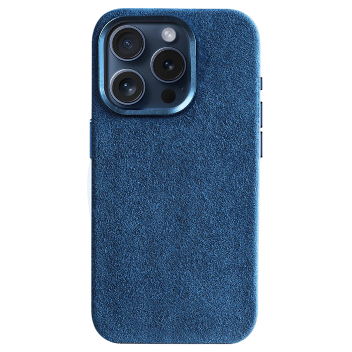 Funda iPhone Alcantara - Azul Océano
