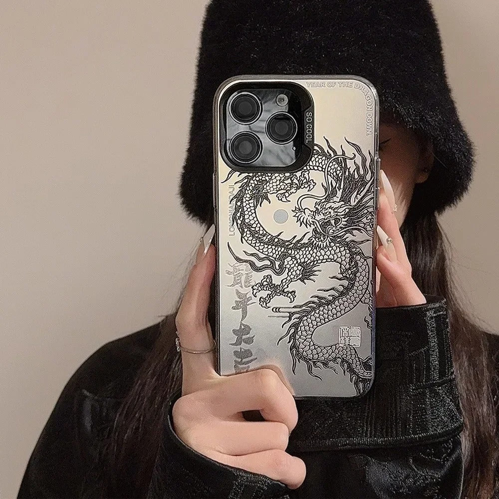 Funda iPhone de Silicón Dragón Chino