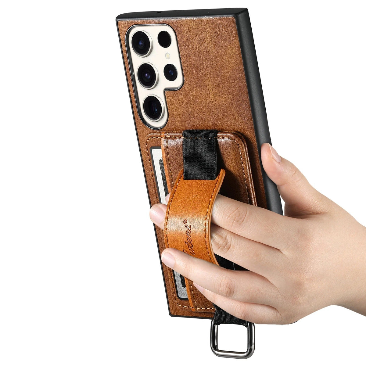 Funda Samsung de Piel con Tarjetero y Correa