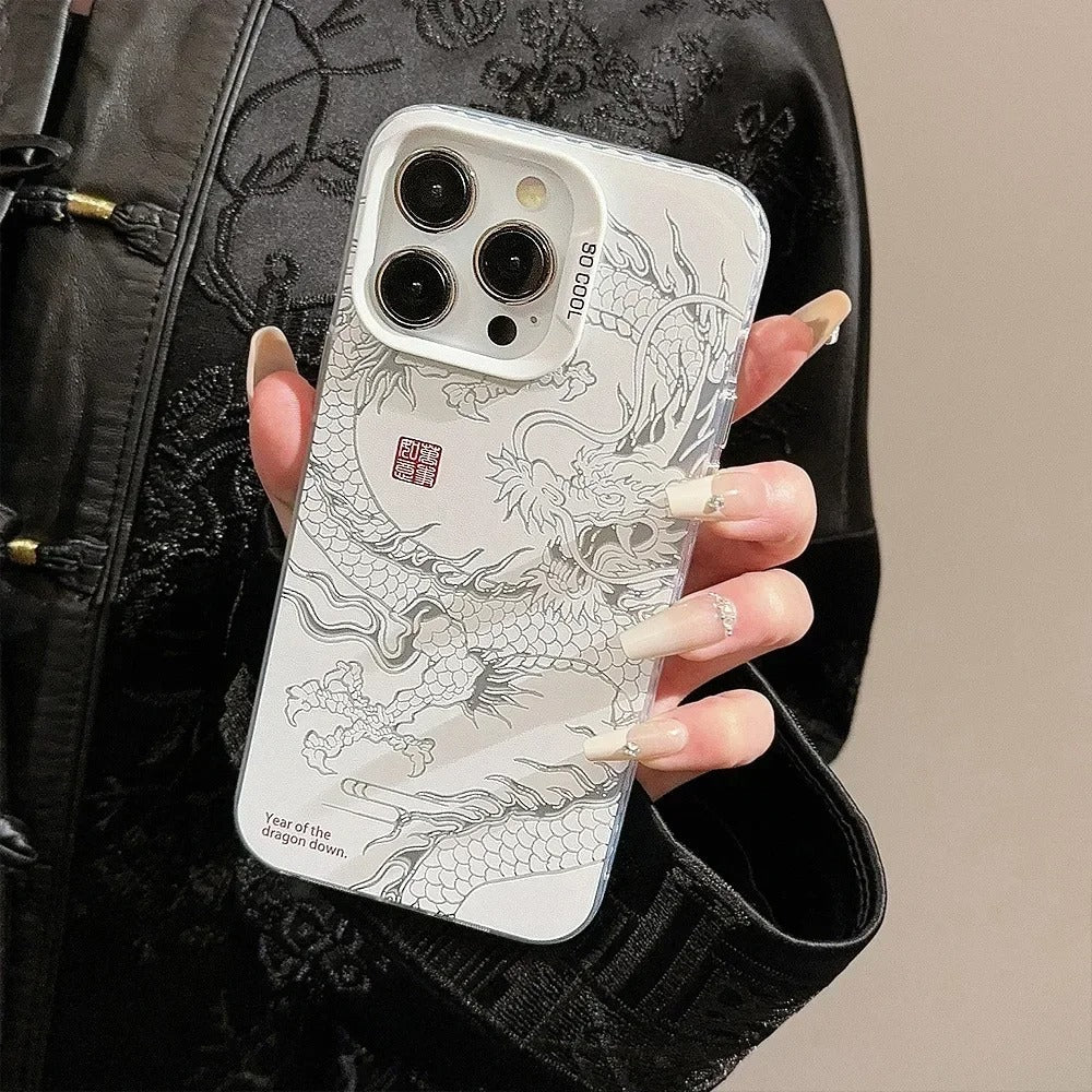 Funda iPhone de Silicón Dragón Chino