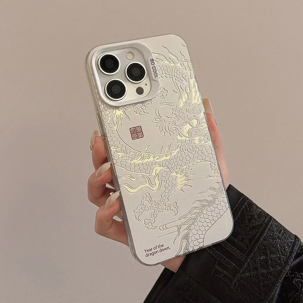 Funda iPhone de Silicón Dragón Chino