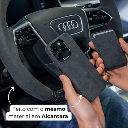 Funda iPhone Alcantara - Gris Espacial