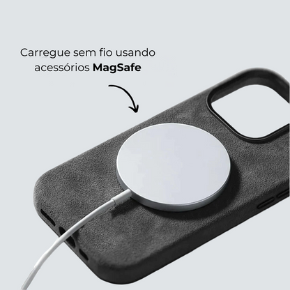 Funda iPhone Alcantara - Gris Espacial