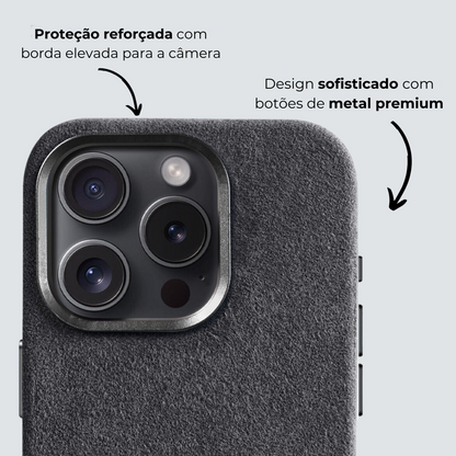 Funda iPhone Alcantara - Gris Espacial