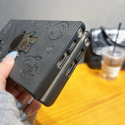 Funda de piel premium con astronauta grabado láser para Samsung, protección reforzada y estilo único