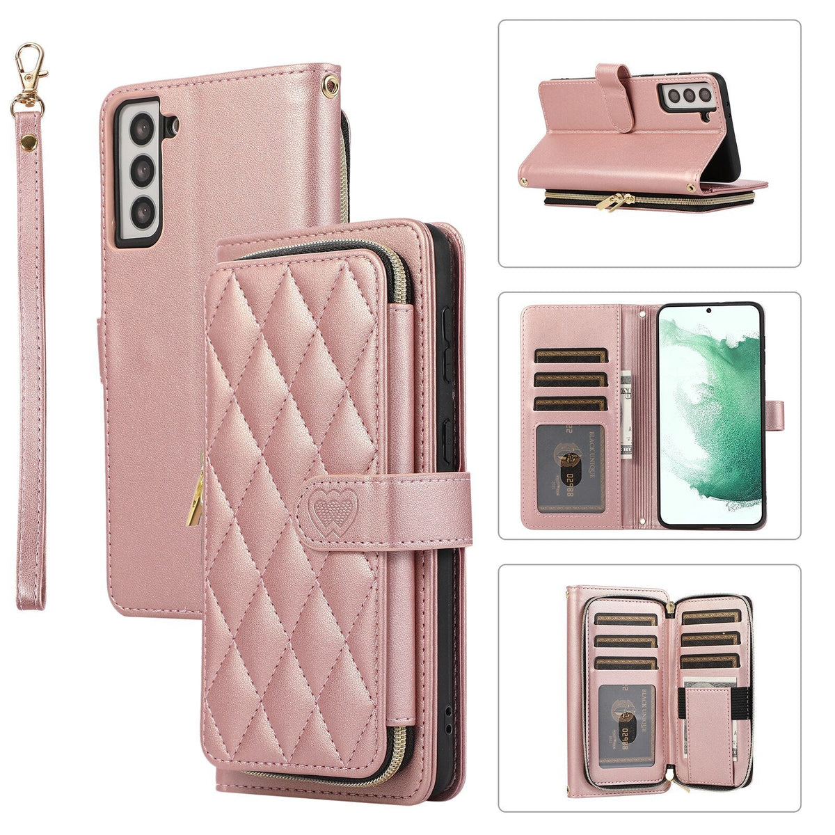 Funda cartera con correa cruzada para Samsung Galaxy A14/A34/A54