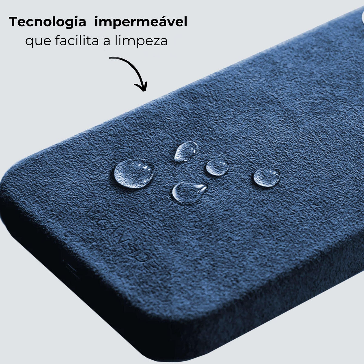 Funda iPhone Alcantara - Azul Océano