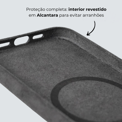 Funda iPhone Alcantara - Gris Espacial
