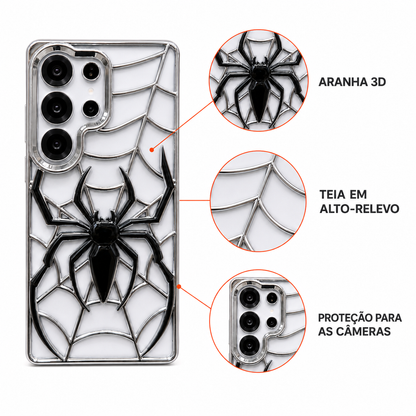 Funda Samsung Araña Cromada 3D