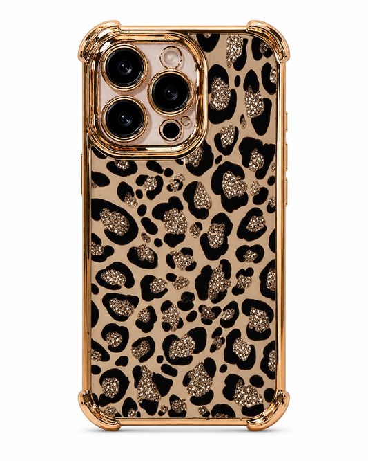 Funda iPhone Leopardo con Brillos