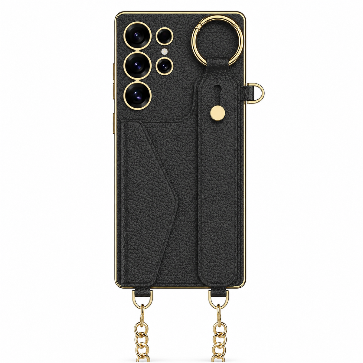 Funda Samsung Cartera de Piel con Tarjetero y Correa de Mano