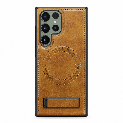 Funda Samsung Piel con Soporte y Carga Inalámbrica
