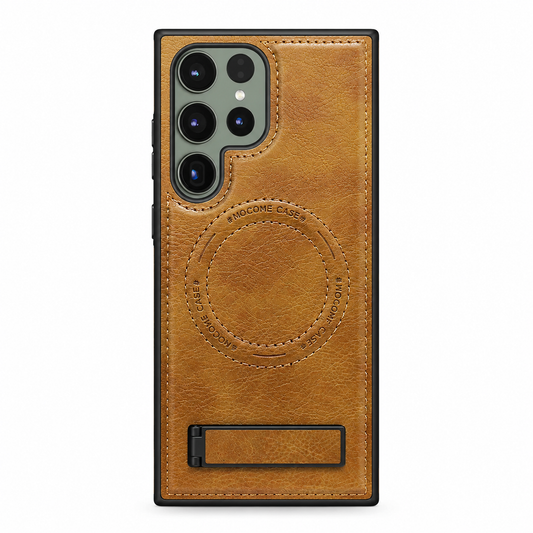 Funda Samsung Piel con Soporte y Carga Inalámbrica