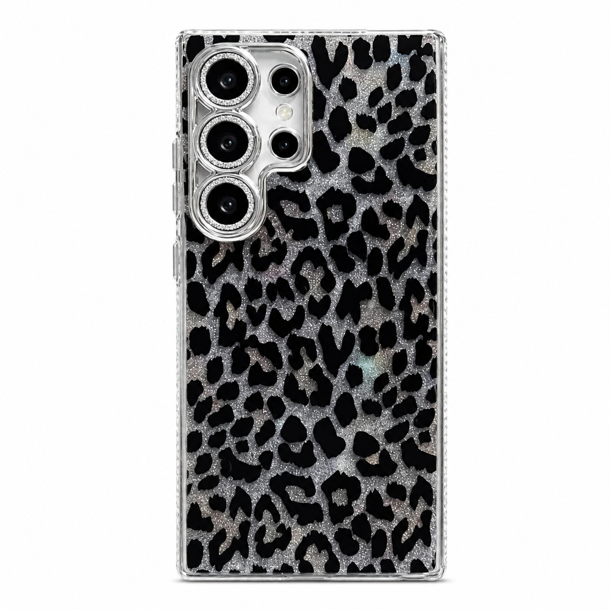 Funda Samsung Leopardo con Elegante Cadena de Cristales