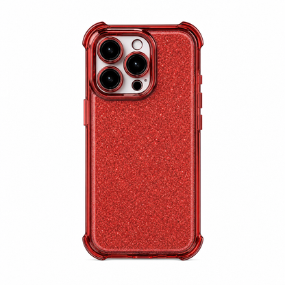 Funda iPhone con Brillos y Protección de Cámara y Esquinas