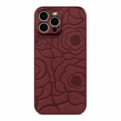 Funda iPhone de Piel Flor Camelia