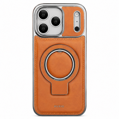 Funda iPhone de Piel de Lujo MagSafe con Soporte