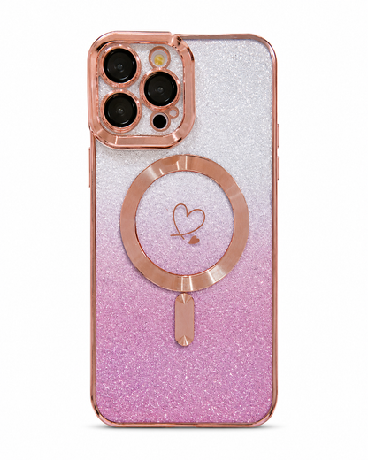 Funda iPhone Corazón con Brillos
