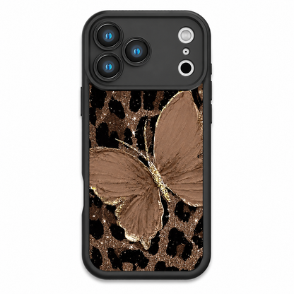 Funda iPhone Estampado Leopardo y Mariposa