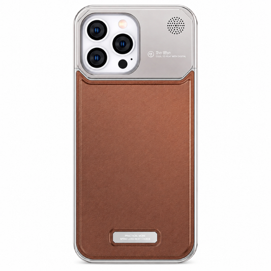 Funda iPhone de Aluminio y Piel - Delgada y Ligera