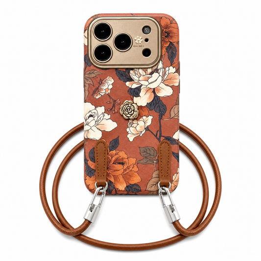 Funda iPhone Jardín Rosé Floral con Correa