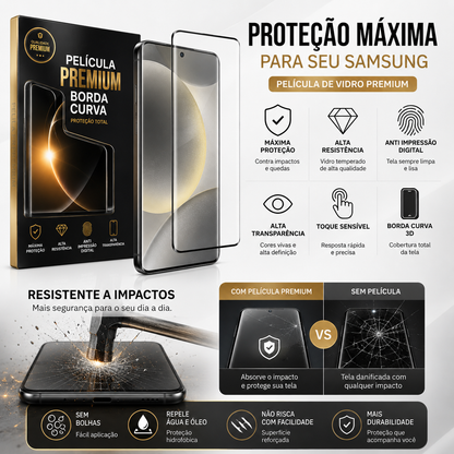 Mica Samsung Premium de Vidrio con Bordes Curvos