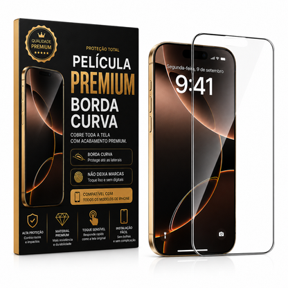 Mica de Vidrio Premium con Bordes Curvos para iPhone