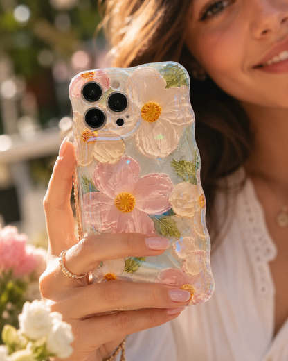 Funda iPhone Floral Retro Pintura al Óleo