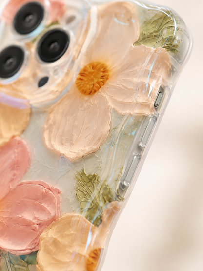 Funda iPhone Floral Retro Pintura al Óleo