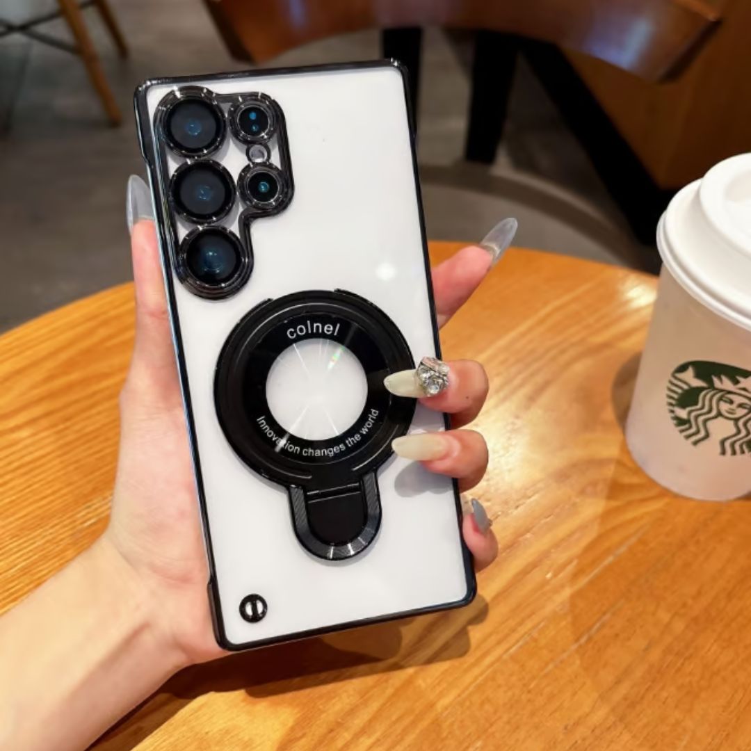 Funda Samsung Transparente Sin Marco con Soporte