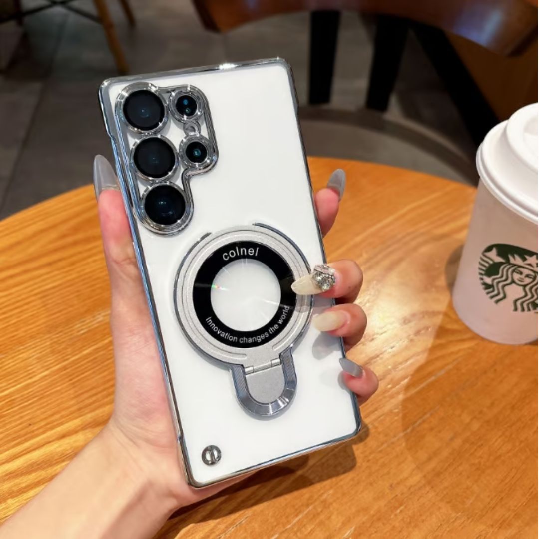 Funda Samsung Transparente Sin Marco con Soporte