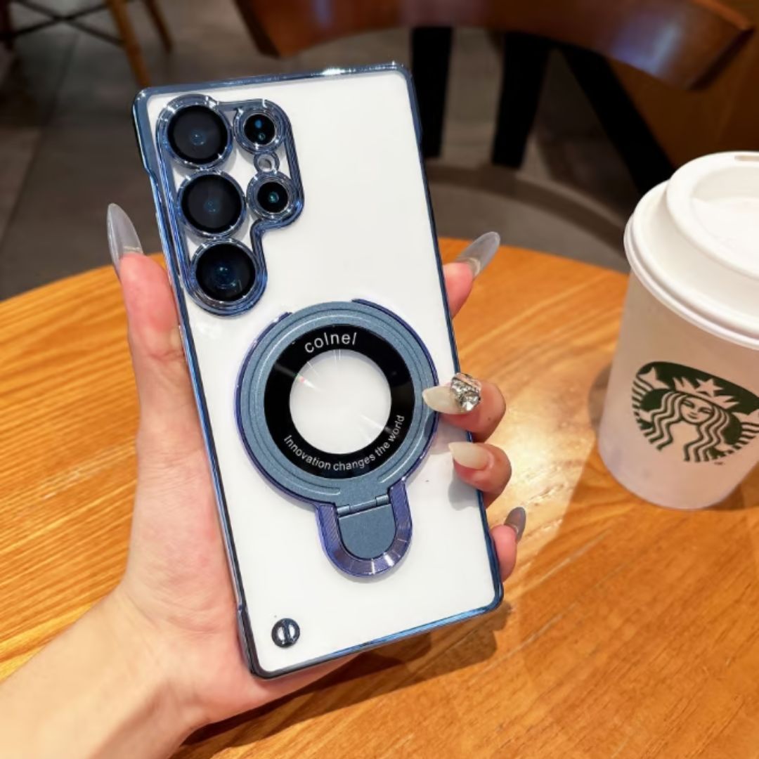 Funda Samsung Transparente Sin Marco con Soporte