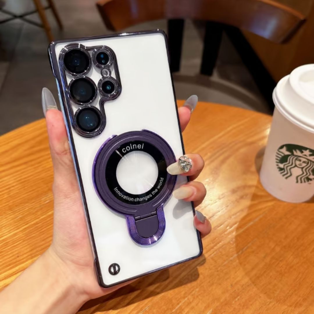 Funda Samsung Transparente Sin Marco con Soporte