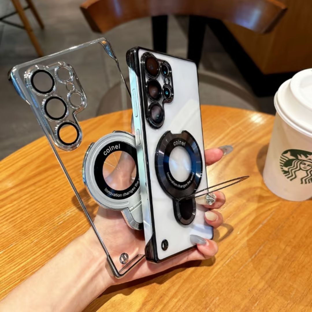 Funda Samsung Transparente Sin Marco con Soporte