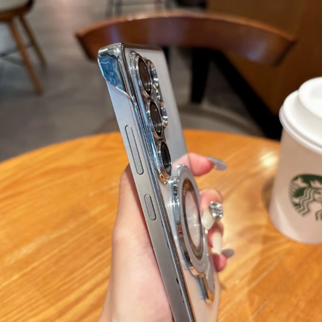 Funda Samsung Transparente Sin Marco con Soporte