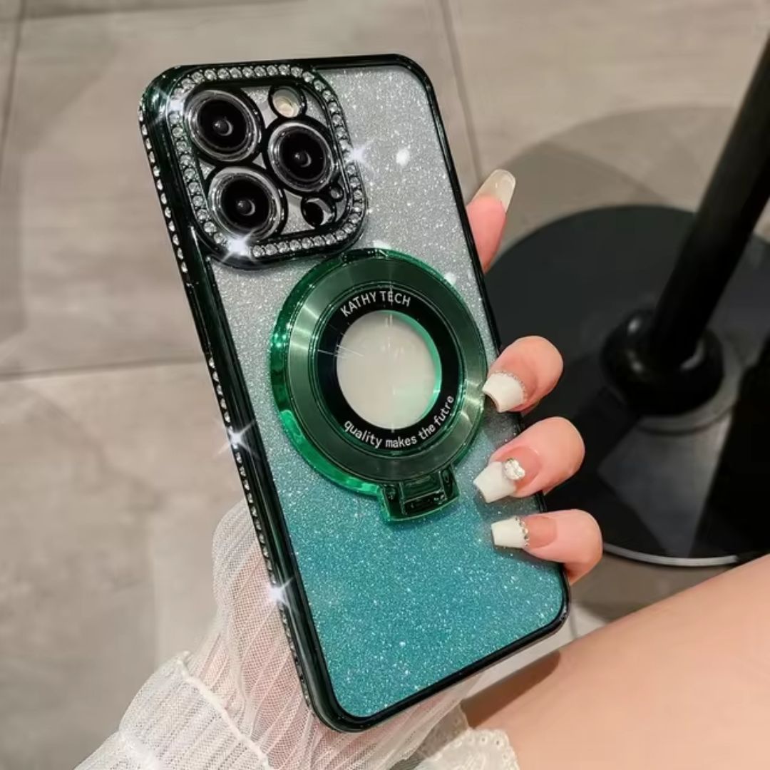 Funda iPhone Diamante con Brillos Verde