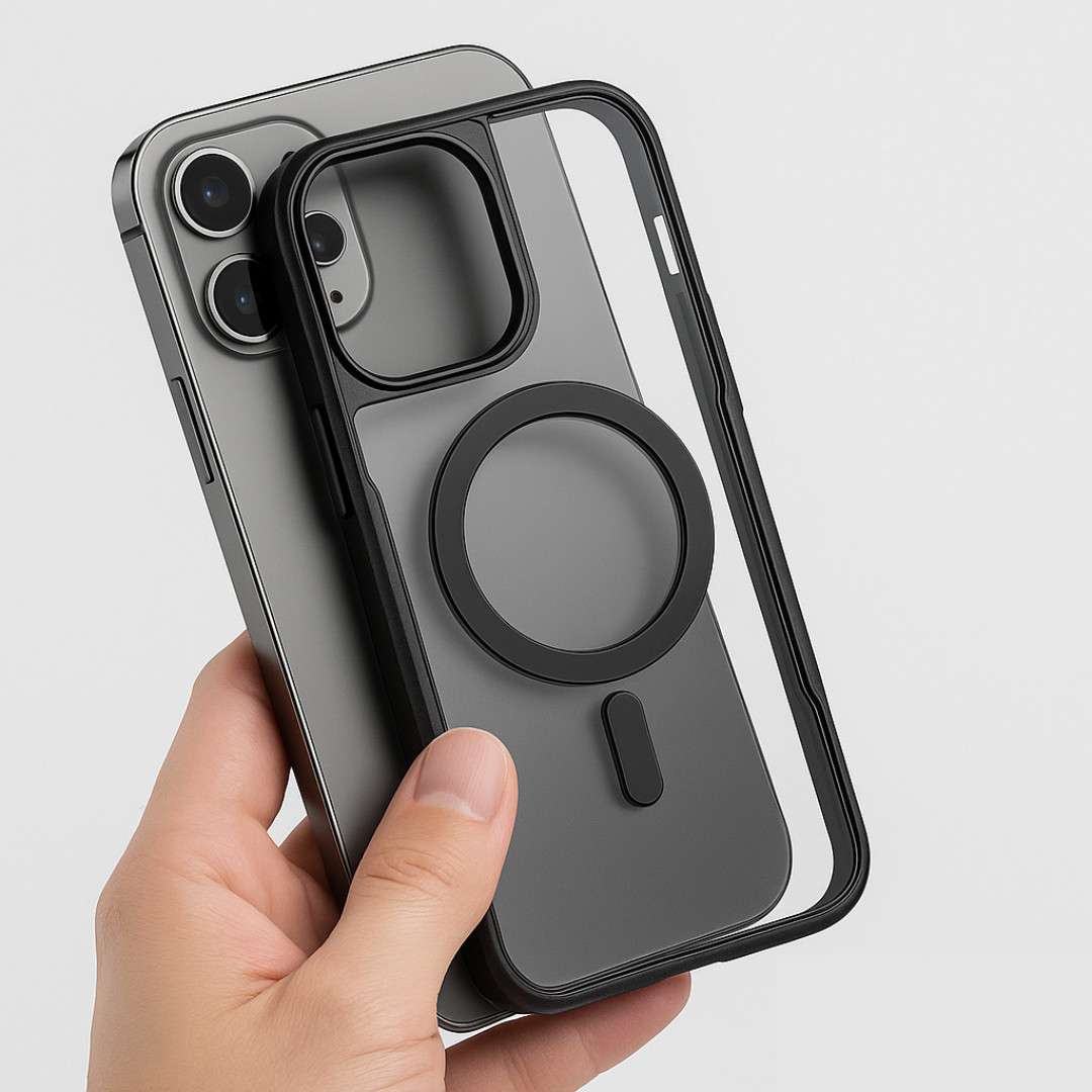 Funda iPhone Transparente Magnética con Protección Reforzada