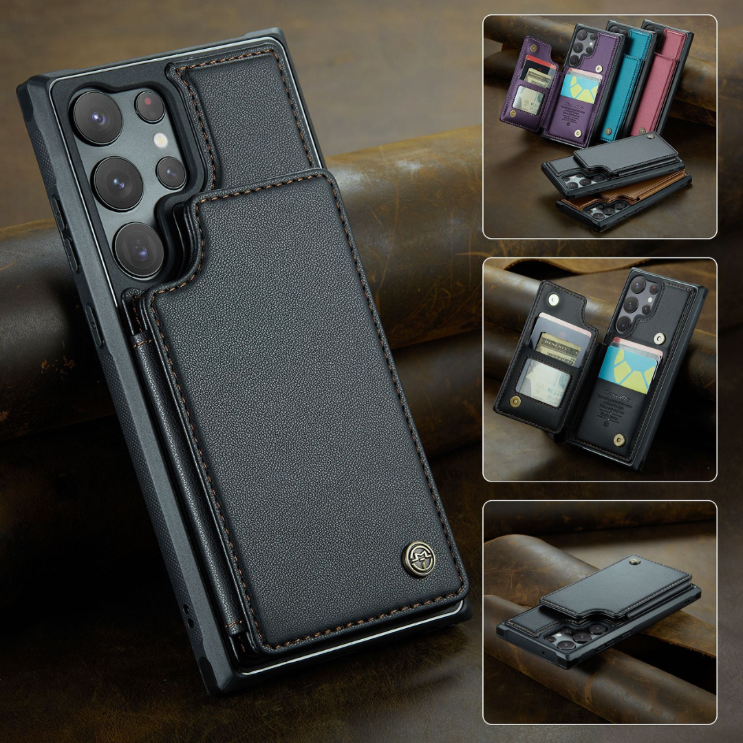 Funda Samsung Piel Premium Multifuncional Antirrobo RFID