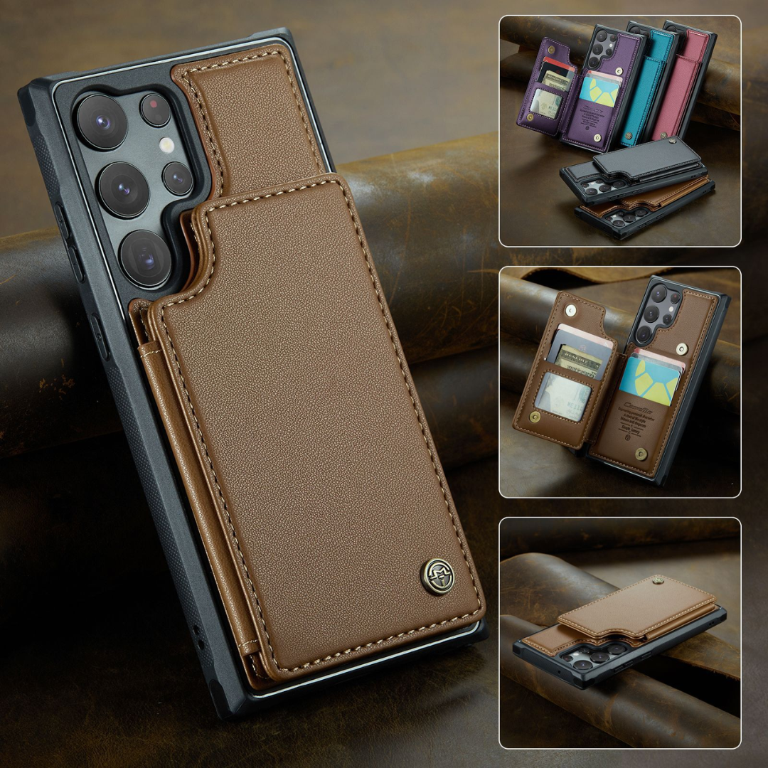 Funda Samsung Piel Premium Multifuncional Antirrobo RFID