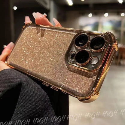 Funda iPhone con Brillos y Protección de Cámara y Esquinas