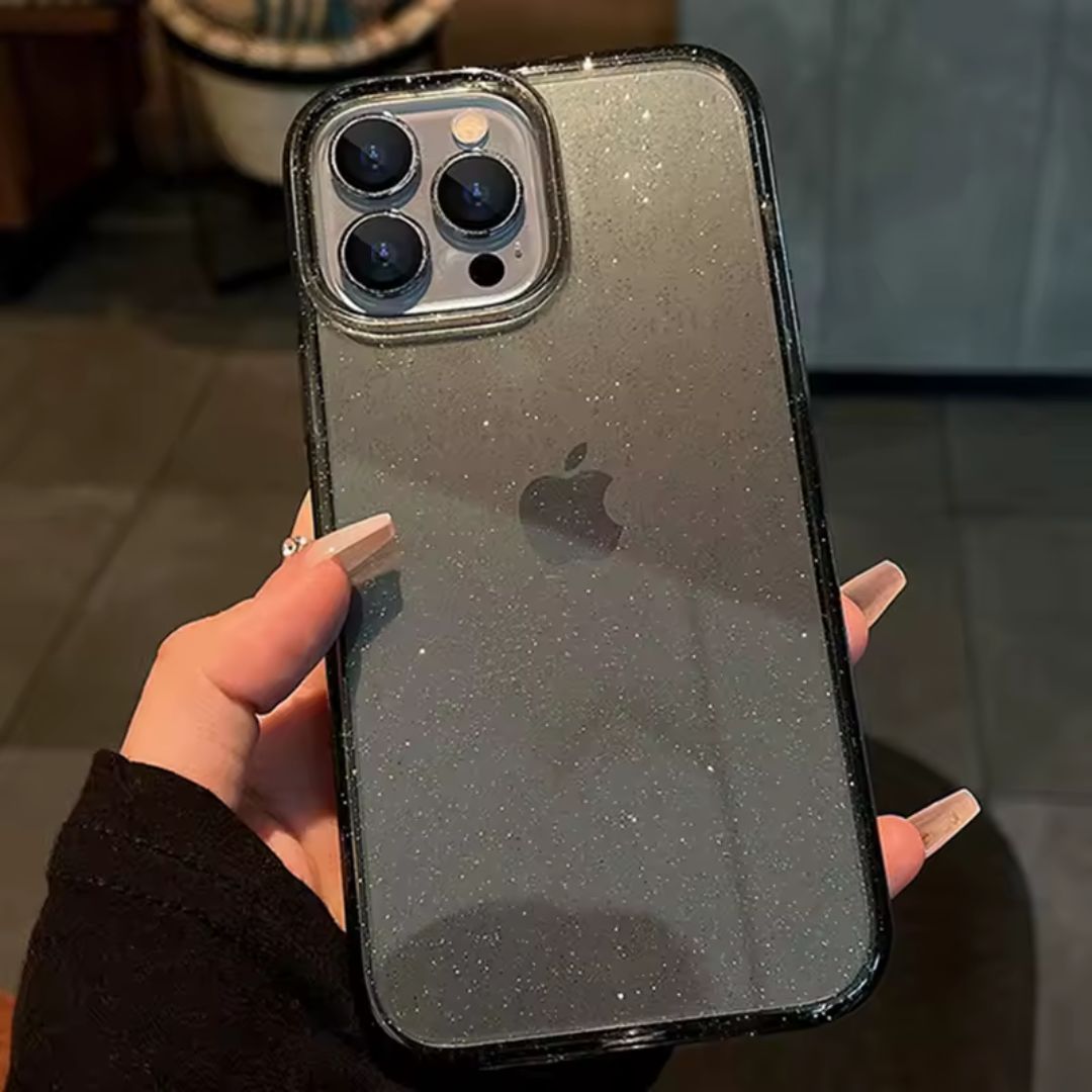 Funda iPhone Transparente con Brillos