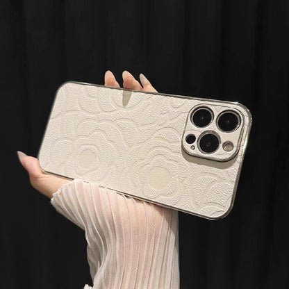 Funda iPhone de Piel Flor Camelia