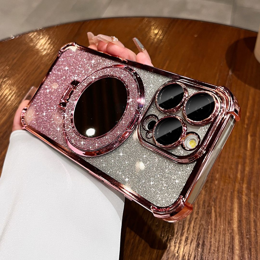 Funda iPhone Brillos Diamante con Espejo