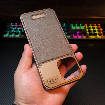 Funda iPhone de Aluminio y Piel - Delgada y Ligera