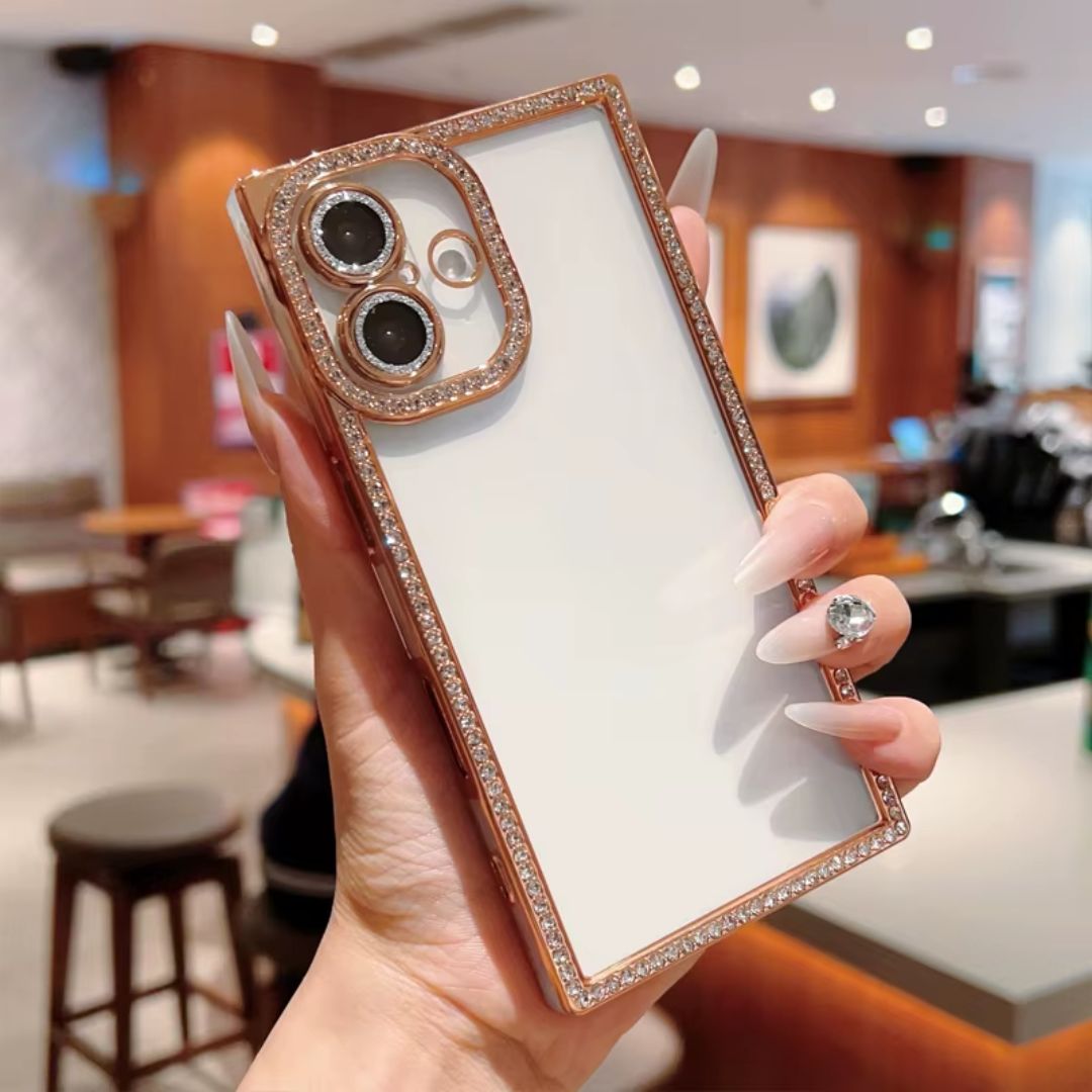 Funda iPhone Bordes Diamante con Brillos