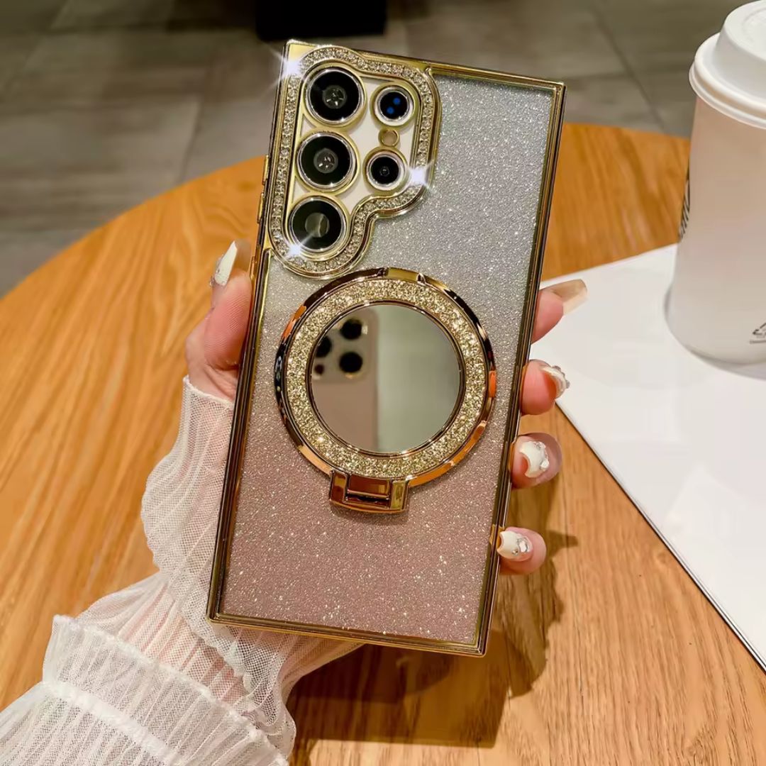 Funda Samsung Diamante con Brillos y Espejo