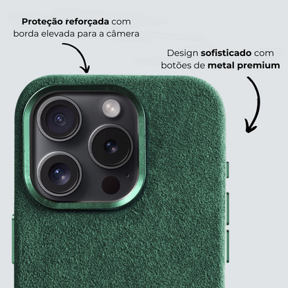 Funda iPhone Alcantara - Verde Medianoche