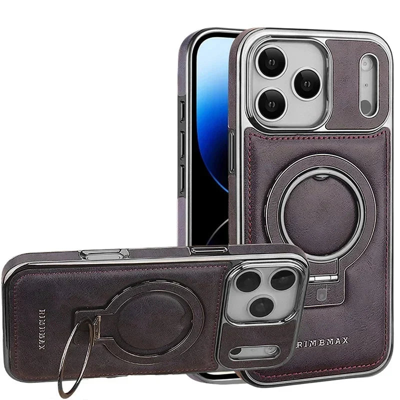 Funda MagSafe de piel de lujo para iPhone: soporte y protección premium